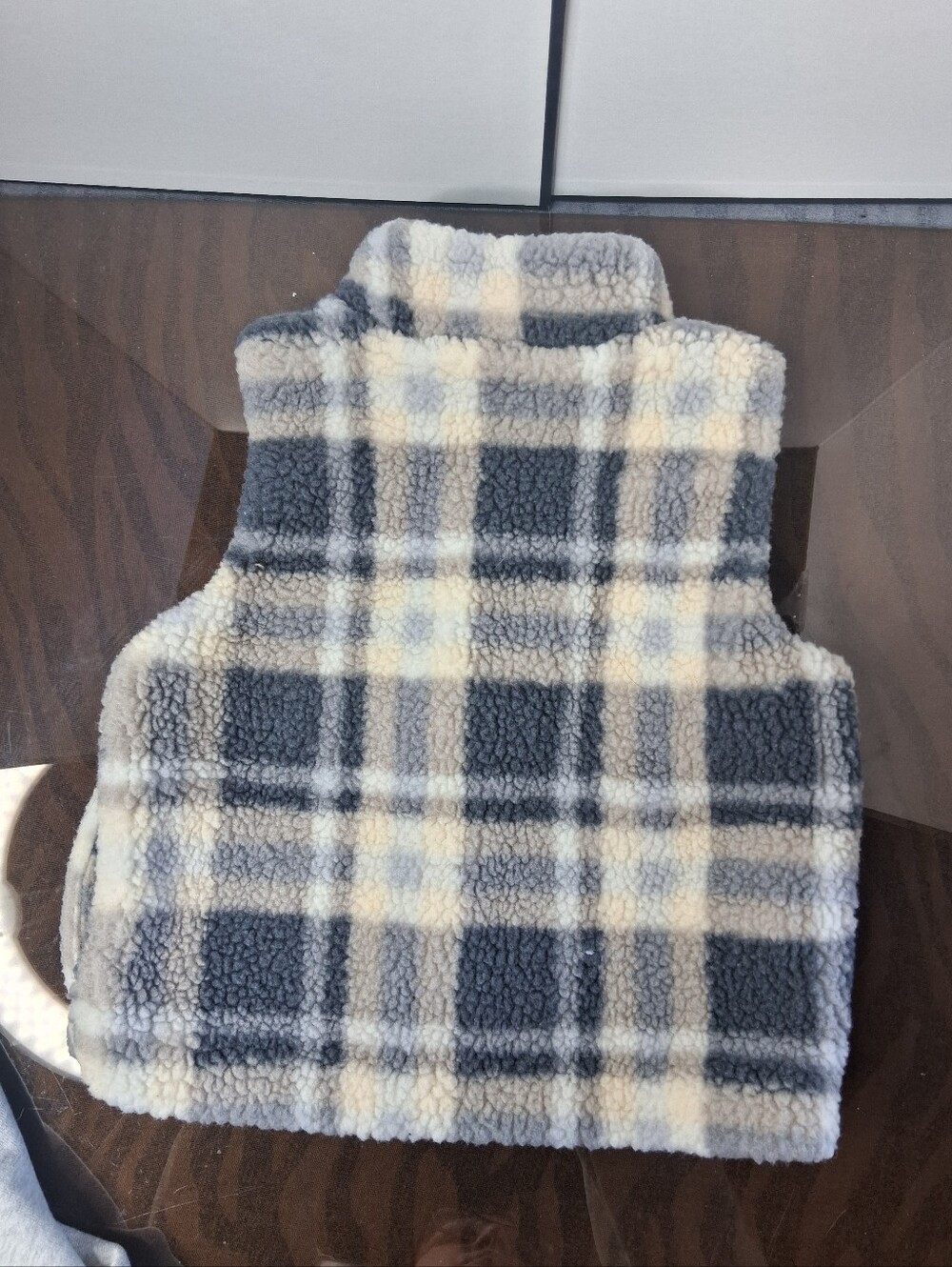 Disney Grey Plaid Sherpa Vest & Mickey Jogger 3pc Set - Picture 10 of 14